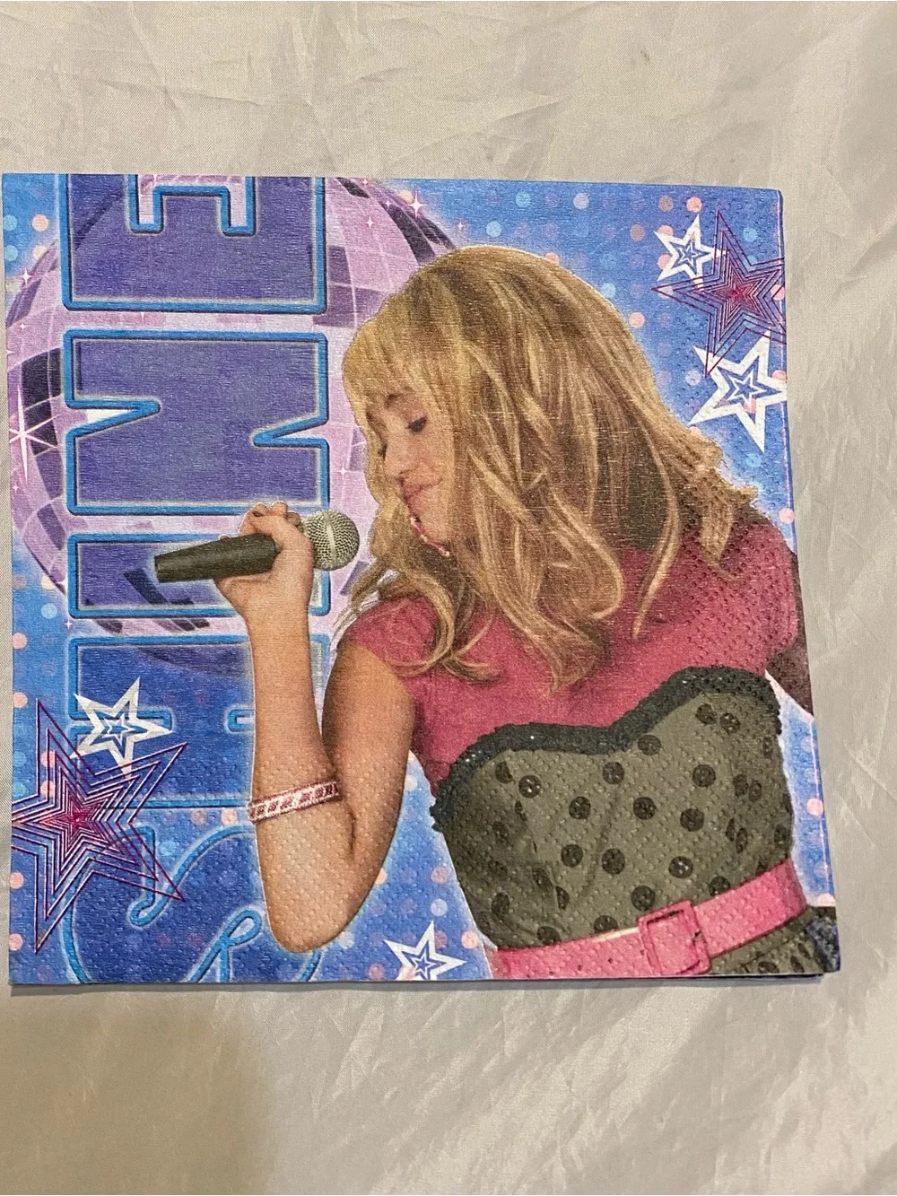 Hannah Montana Miley Cyrus Y2K Birthday Napkins Hallmark Disney Open Pack Lot 9